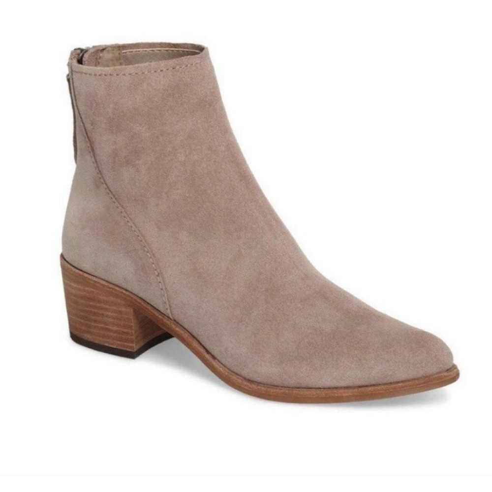 Dolce Vita Taupe Suede Ankle Booties sz 10